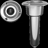 Mate Series Stainless Steel 0&deg; Rod &amp; Cup Holder - Drain 