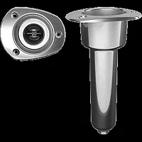 Mate Series Stainless Steel 0&deg; Rod &amp; Cup Holder - Drain 