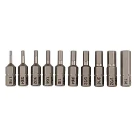 Wiha Hex Sae Bit Set (1/16&quot; - 1/4&quot;) - 10 Piece Set