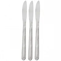 Gibson Home Tustin 3 Piece Stainless Steel Dinner Knife Flatware Set in Silver