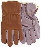 Brown/Purple Mens Work Gloves (Pair) 743