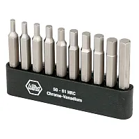 Wiha Hex Inch And Metric Power Bit Set With Holder (10 Piece)