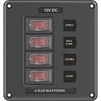 Blue Sea 4320 Circuit Breaker Switch Panel 4 Position - Gray