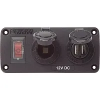 Blue Sea 4363 Water Resistant USB Accessory Panels - 15A Circuit