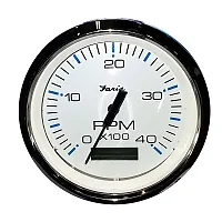 Faria 4&quot; Tachometer w/Hourmeter (4000 RPM) (Diesel) Mech. Takeof