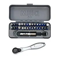 Wiha Gobox Terminatorblue Impact 1&quot; Bit Set With Mini Ratchet (32 Piece Set)