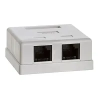 Cmple 778-N Surface Mount Box Cat5e Double WHITE
