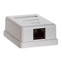 Cmple 779-N Surface Mount Box Cat6 Single WHITE