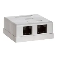 Cmple 780-N Surface Mount Box Cat6 Double WHITE
