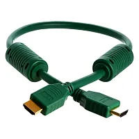 Cmple 781-N 28AWG HDMI Cable with Ferrite Cores - Green - 1.5FT