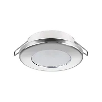 Quick Quick Ted C LED Light Stainless Steel Round Light, Round Bezel - Warm - 2W
