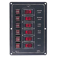 Sea-Dog Aluminum Switch Panel Vertical - 6 Switch