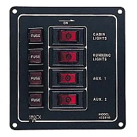 Sea-Dog Aluminum Switch Panel - Vertical - 4 Switch