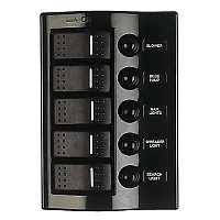 Sea-Dog Nylon Circuit Breaker Panel - 5 Circuit - Wave Style