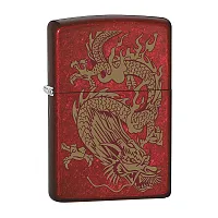 Zippo Windproof Lighter Golden Dragon (Candy Apple Red)