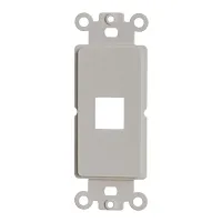 Cmple 792-N White Decorator Style Keystone Insert - 1 Port