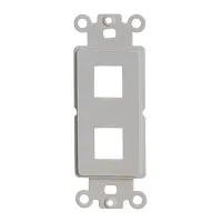 Cmple 793-N White Decorator Style Keystone Insert - 2 Port