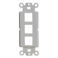 Cmple 794-N White Decorator Style Keystone Insert - 3 Port