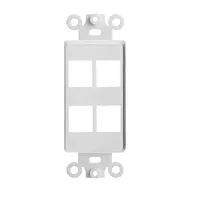 Cmple White Decora Style Keystone Insert - 4 Port 795-N