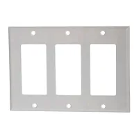 Cmple 798-N White Decoro Wall Plate - 3-Gang