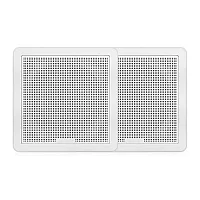 Fusion FM-65SW FM Series 6.5&quot; 120 Flush Mount Square Marine Speakers - White Gri