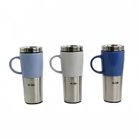 Mr. Coffee Travertine 16 oz Stoneware &amp; Stainless Steel Travel Mug with Lid