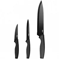 Oster Slice Craft 3 Piece Stainless Steel Cutlery Set in Black