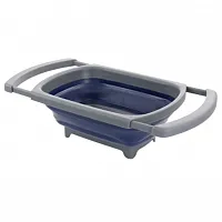 Oster Bluemarine 4 Quart Over the Sink Collapsible Silicone Strainer in Blue