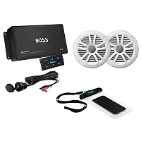 Boss Audio ASK902B.6 Package w/4-Channel Bluetooth Amplifier w/R