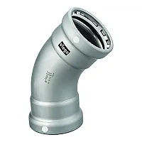 Viega MegaPress XL 2-1/2&quot; 45&deg; Carbon Steel Elbow w/FKM - Dou