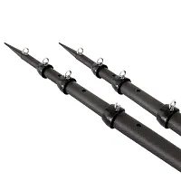 Tigress XD 3K Carbon Fiber Telescoping Outrigger Poles - 21&#39; - Matte Black/ 