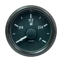 VDO SingleViu 52mm (2-1/16&quot;) Fuel Level Gauge - E/F Scale 240-33 Ohm