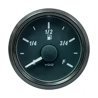 VDO SingleViu 52mm (2-1/16&quot;) Fuel Level Gauge - E/F Scale - 0-90 Ohm