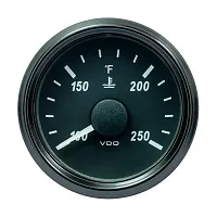 VDO SingleViu 52mm (2-1/16&quot;) Water Temperature Gauge - 250&deg;F - 450-30 Ohm
