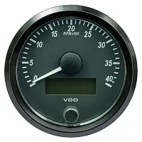 VDO SingleViu 80mm (3-1/8&quot;) Tachometer - 4,000 RPM