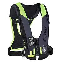 Onyx Impulse A/M 33 All Clear w/Harness Auto/Manual Inflatable Life Jacket - Gre