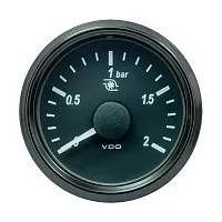 VDO SingleViu 52mm (2-1/16&quot;) Turbo Pressure Gauge - 2 Bar - 0-180 Ohm