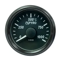 VDO SingleViu 52mm (2-1/16&quot;) Exhaust Gas Temp. Gauge - 1000&deg;C