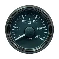 VDO SingleViu 52mm (2-1/16&quot;) Hydraulic Oil Temp. Gauge - 250&deg;F - 291-22 Ohm
