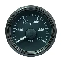 VDO SingleViu 52mm (2-1/16&quot;) Cylinder Temp. Gauge - 400&deg;F - 471-14 Ohm