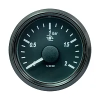 VDO SingleViu 52mm (2-1/16&quot;) Turbo Pressure Gauge - 60 PSI - 0-180 Ohm