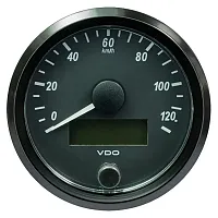 VDO SingleViu 80mm (3-1/8&quot;) Speedometer - 120 KM/H