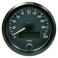 VDO SingleViu 80mm (3-1/8&quot;) Speedometer - 200 KM/H