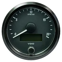 VDO SingleViu 80mm (3-1/8&quot;) Tachometer - 2000 RPM