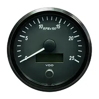 VDO SingleViu 100mm (4&quot;) Tachometer - 2500 RPM