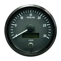 VDO SingleViu 100mm (4&quot;) Tachometer - 3000 RPM