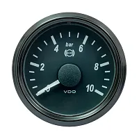 VDO SingleViu 52mm (2-1/16&quot;) Brake Pressure Gauge - 10 Bar - 0-5V
