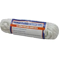 Sea-Dog Solid Braid Polyester Cord Hank - 1/8&quot; x 50&#39; - White