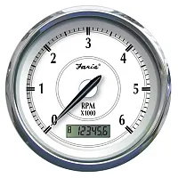 Faria Newport SS 4&quot; Tachometer w/Hourmeter f/Gas Outboard - 7000 RPM