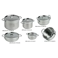 Marine Business Kitchen Cookware Pan Set Self-Containing - Stainless Steel - Set